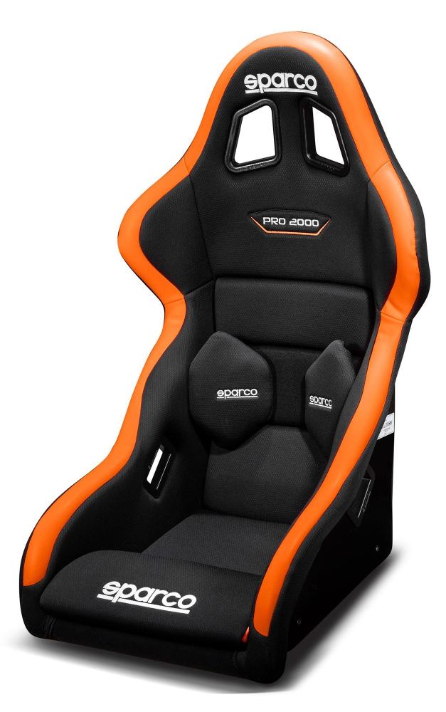 Sim sedadlo SPARCO Pro 2000 QRT, laminát, čierne / oranžové