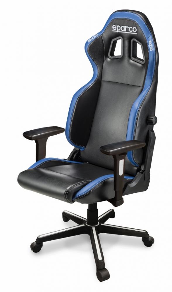 Kancelárska stolička SPARCO ICON, čierna-modrá