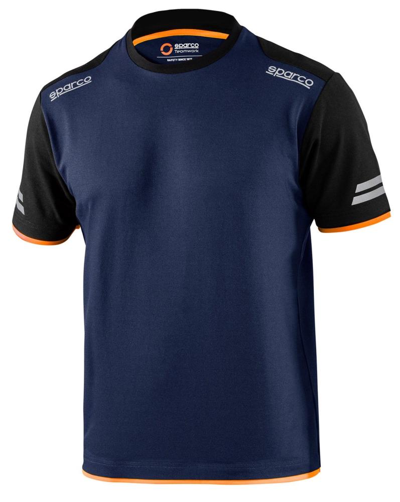 Mechanické tričko SPARCO Tech, modrá / oranžová, XXL
