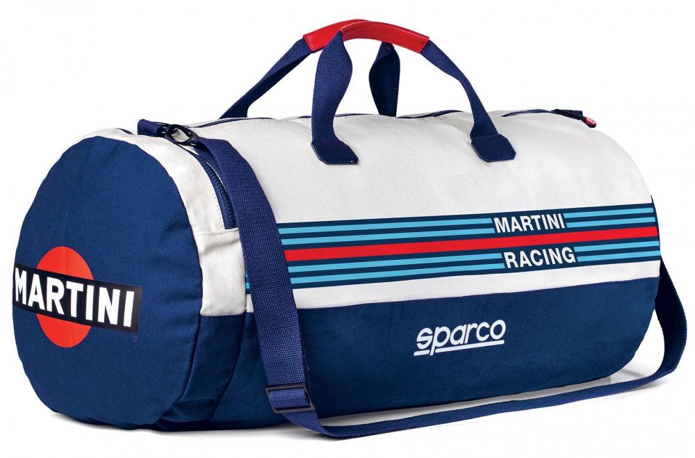 Športová taška SPARCO MARTINI Racing, biela / modrá