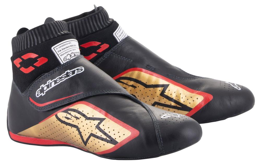Topánky Alpinestars SUPERMONO V2, čierna / zlatá / červená