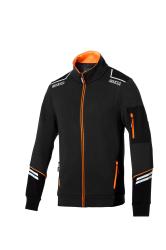 Mechanick mikina Sparco Tech full zip tw, ierna-oranov