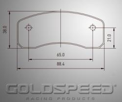 Brzdov platniky GOLDSPEED MS Kart zadn