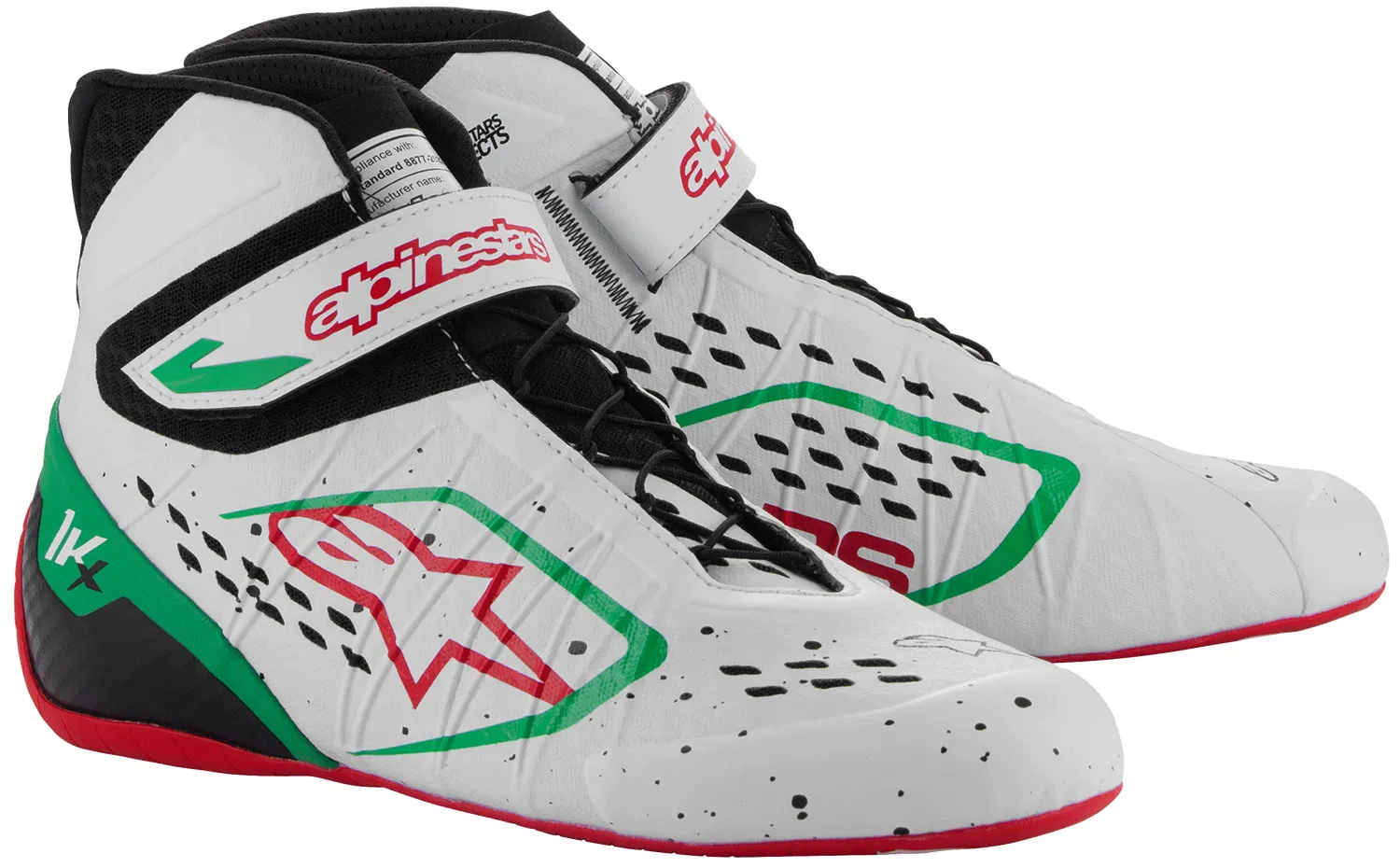Top�nky Alpinestars Tech 1-KX V3, biela-zelen�- �erven�