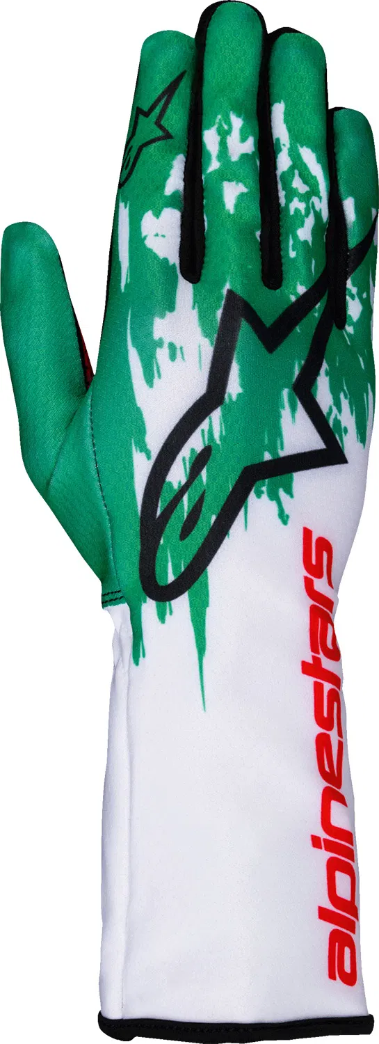 Rukavice Alpinestars Tech 1-K V3, biela / zelen� / �erven�