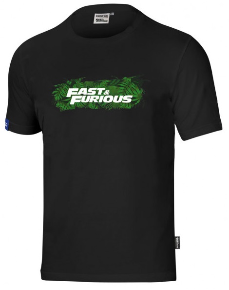 Tričko Sparco FAST & FURIOUS, čierna-zelená